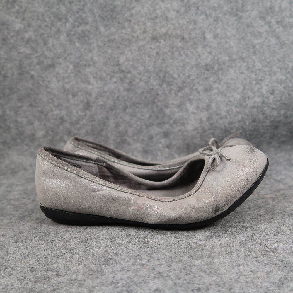 Arizona Shoes Kids Girls 2 Ballet Flats Slip On Casual Round Toe Grey Comfort